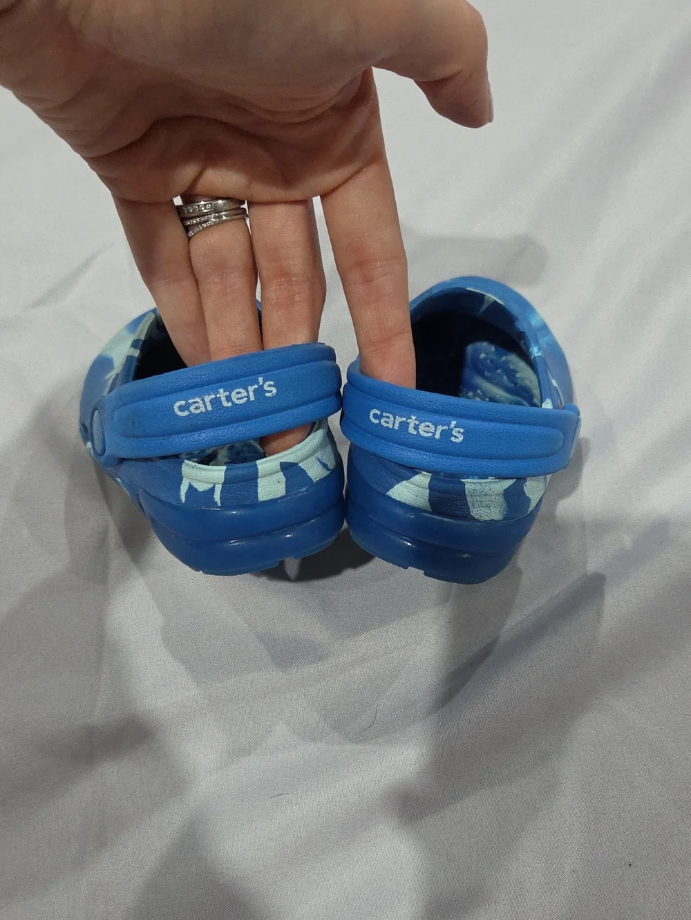 Carter's Light Up Blue Slip-On Clogs, Size 4 Toddler